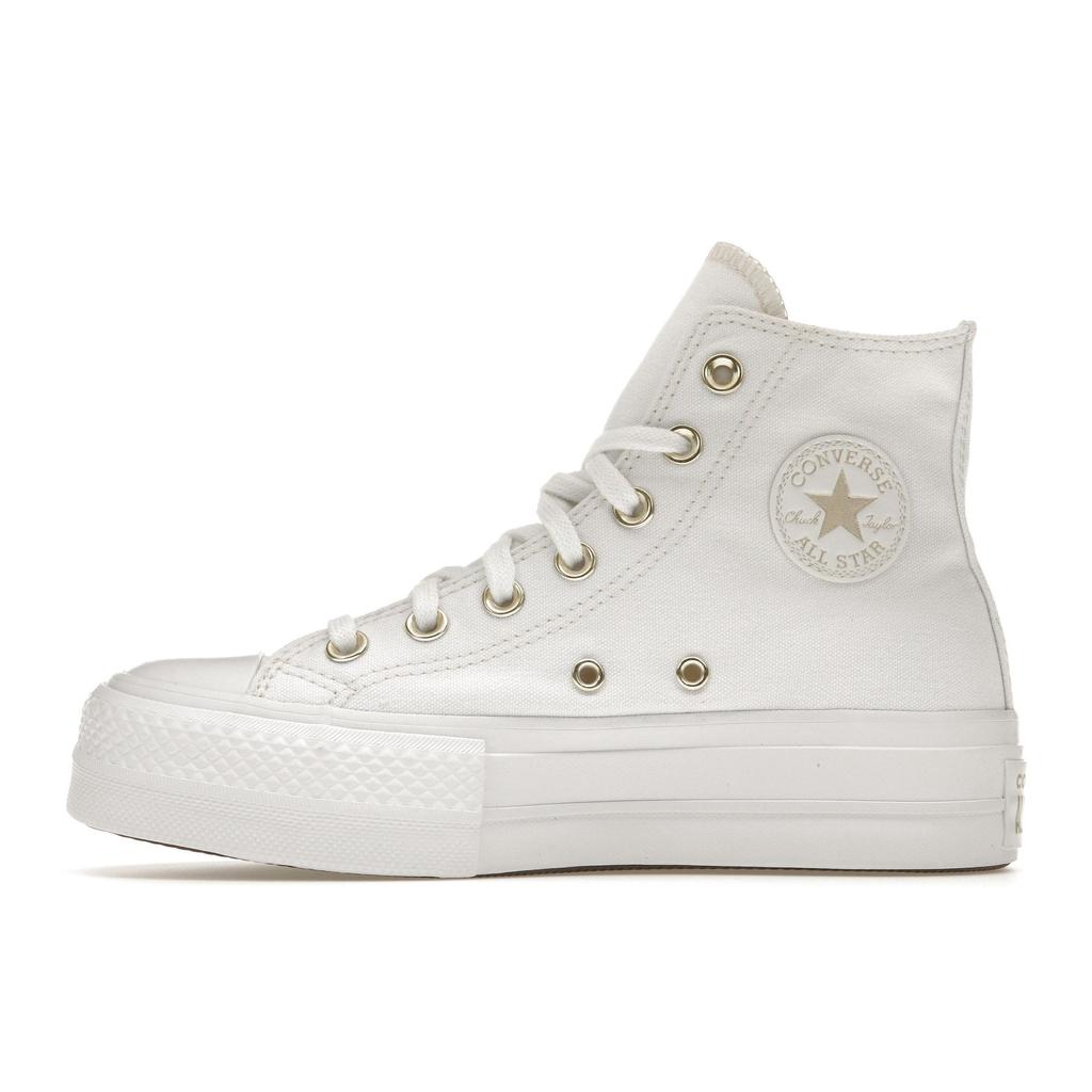 Converse Высокие белые женские кроссовки на платформе Chuck Taylor All Star Gold 568380C