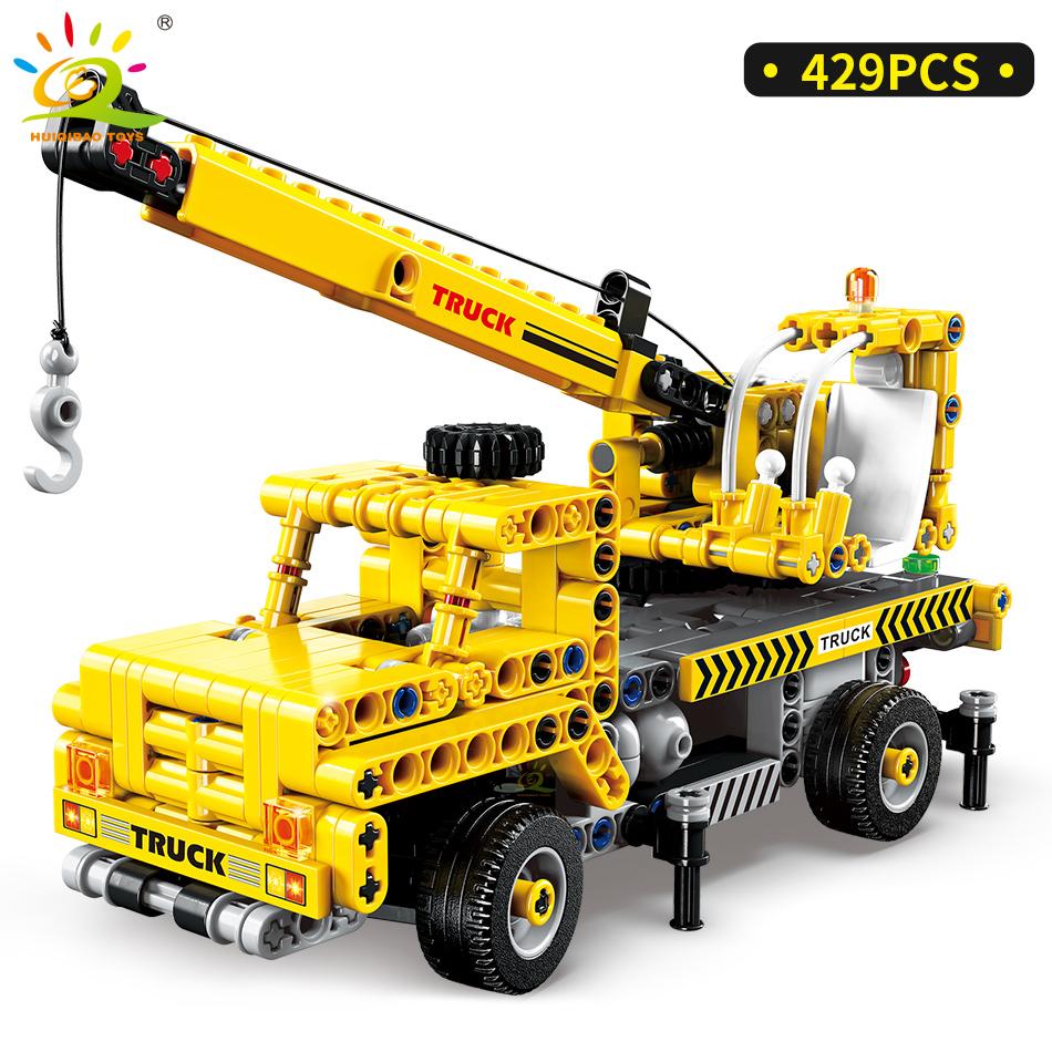 Engineering Truck Tech Building Block City Construction Toy For Children Boy Adults Excavator Bulldozer Crane Car Brick