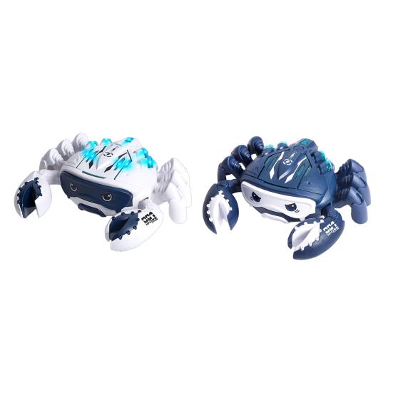 Электрическая мультяшная игрушка-краб со светом и музыкой, имитирующая ходьбу, механическая игрушка-краб, время на животе, развитие мозга, обучающая игрушка для ползания ребенка