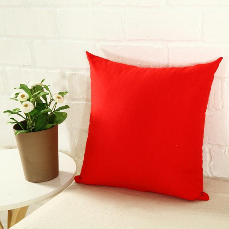 Candy Color Cushion Cover Solid Color Pillow Case Cover Decorative Pillowcase Seat Car Cushion Cover Pillow Case Home Supply