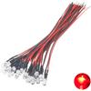 20pcs 12 Volt 5mm Blue Blinking LED Lights Emitting Diodes Pre Wired 7.9 inch DC 12v LED Light Clear Lens Small LED Lamps DIY Lighting Projects