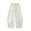 Summer Thin High-waist Loose Lazy Polka Dot Casual Tennis Floor Trousers