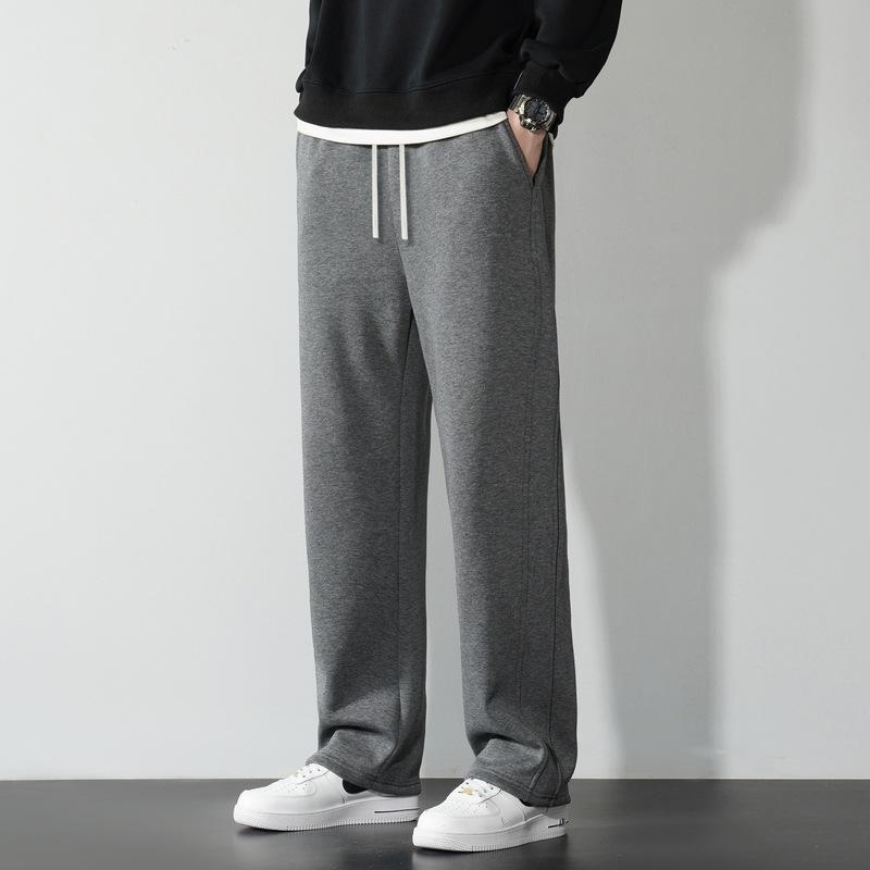 Мужские модные спортивные штаны, однотонные брюки на шнурке, повседневные спортивные брюки, свободные спортивные штаны для мужчин