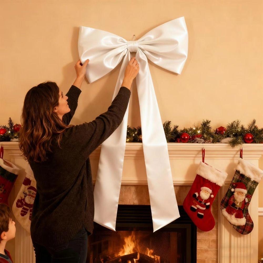 Extra-Large Holiday Decoration Bow Hanging Ornaments Christmas Tree Topper Wedding