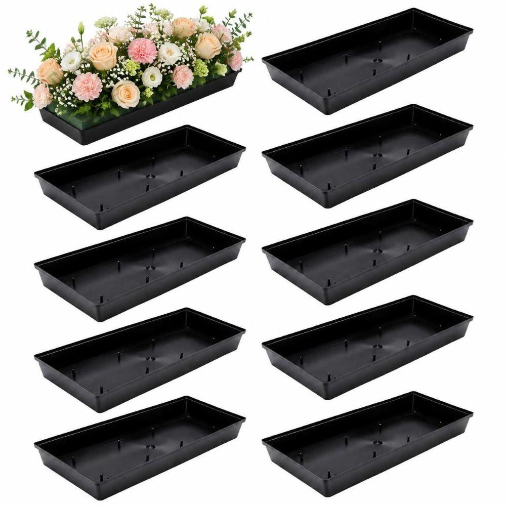 10PCS Black Floral Foam Tray Plastic Centerpiece Holder Floral Arrangement Tray  Party Decoration
