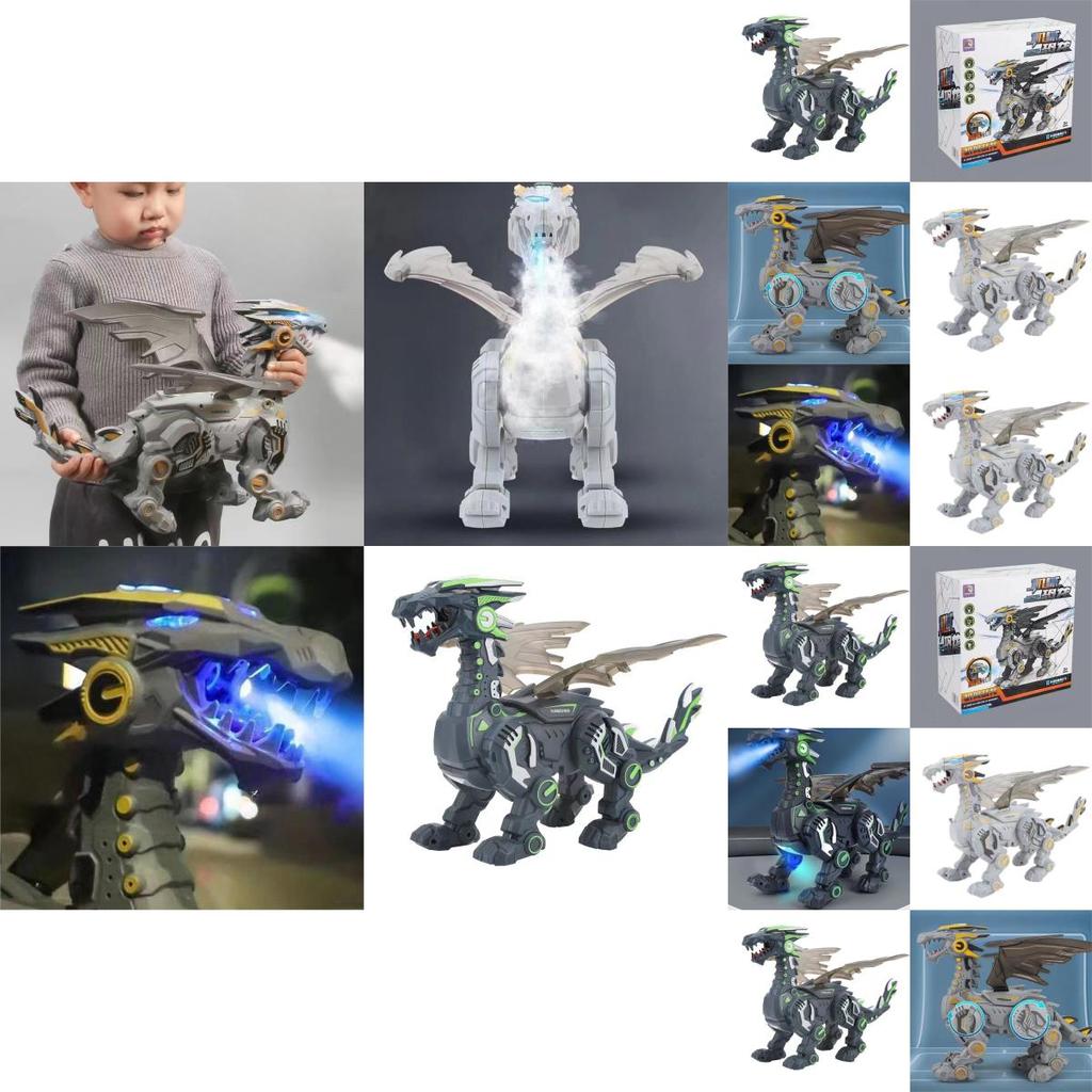 Большая игрушка динозавр Электрический Дракон с распылением для мальчиков