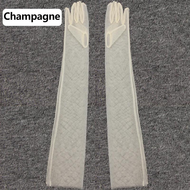 Женские прозрачные кружевные ультратонкие локтевые длинные платья с длинными пальцами, прозрачные перчатки для фотографий