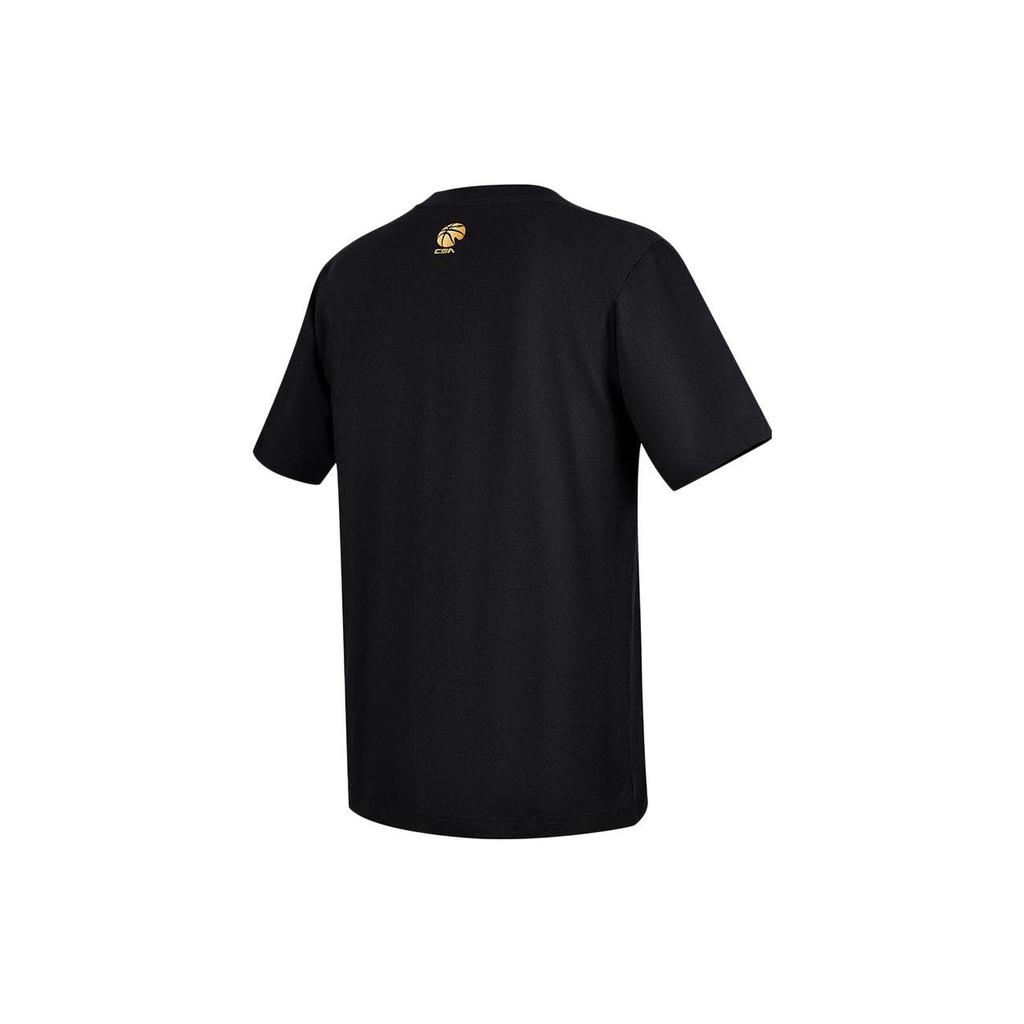 Li-Ning Футболка унисекс с короткими рукавами, памятное издание команды Ляонин, чемпион CBA 2022-2023, черная ATST869-1