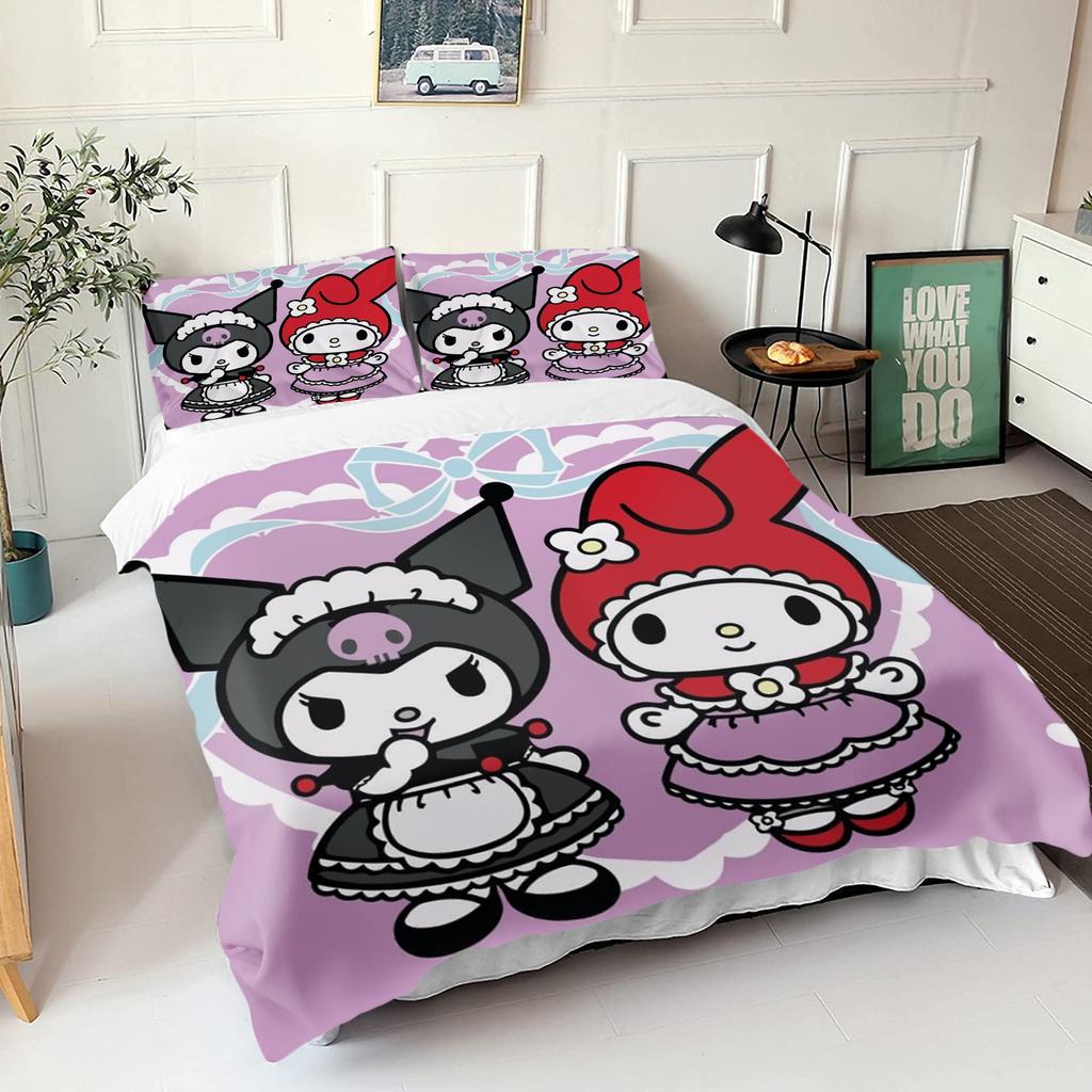 Серия Sanrio Kurome 3-предметный 1 пододеяльник Комплект постельного белья из одного предмета Conforte Luxus Изысканный Подарок на День Рождения Полиэстер Домашний Декор