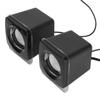 1 пара мини-динамиков USB2.0 для компьютера, ноутбука, настольного ПК, проводные стереодинамики для музыки, черные