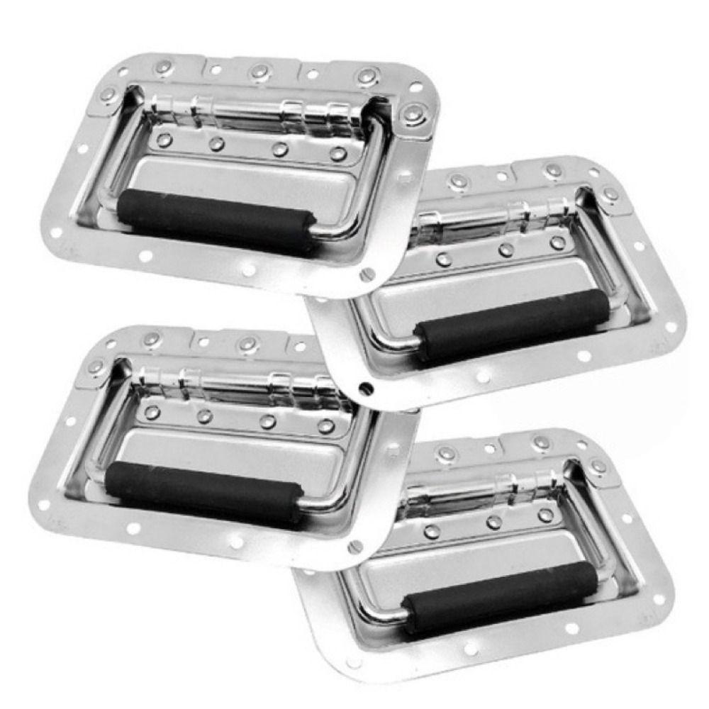 4Pcs Spring Loaded Butterfly Twist Lock Buckle Recessed Mount Heavy Duty Flight Case Lock Alloy Security Lock Air Box Lock