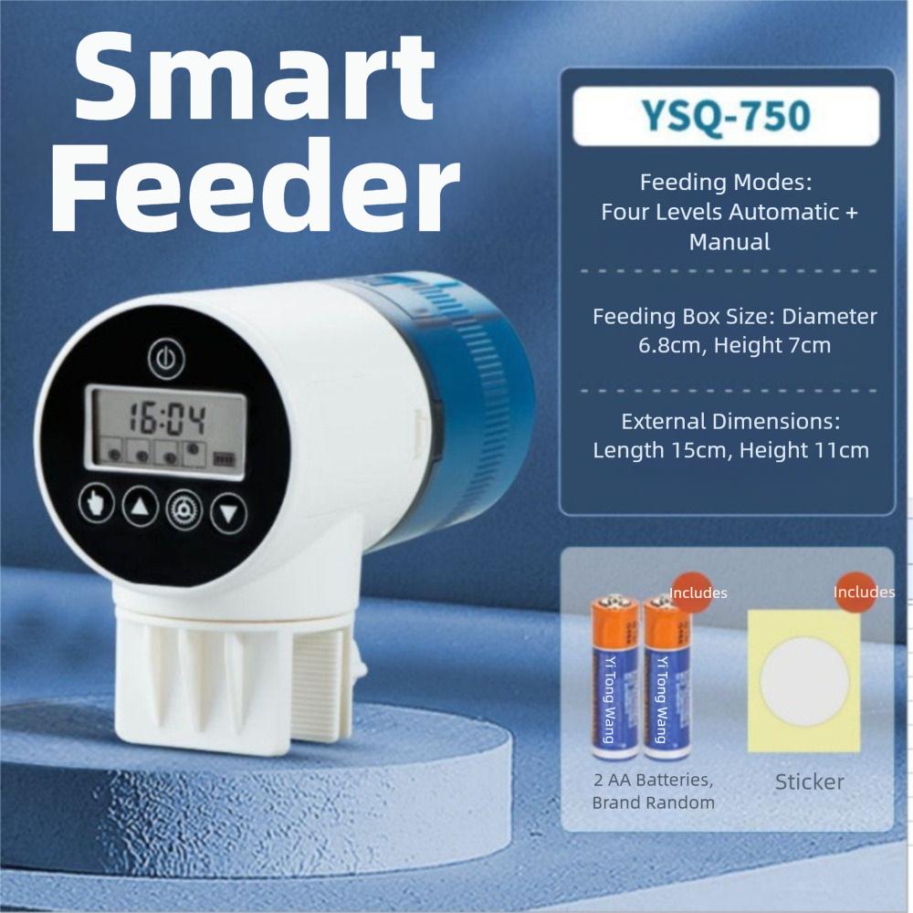 200 мл Большая емкость Таймер кормления питомцев Автоматическая кормушка для рыб Черепаха Петушок Кои