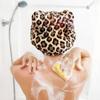 Luxury Leopard Pink Sleep Cap – Satin Lining, Frizz Control, Stretch Fit for Curly Hair
