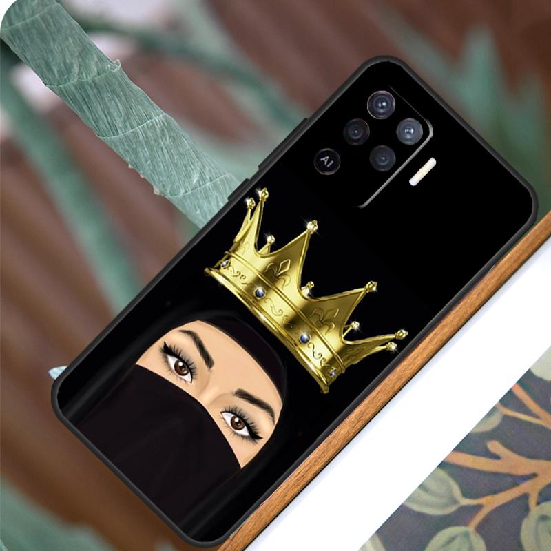 Королева никаба Исламская мусульманка Для OPPO A17 A16 A15 A79 A58 A78 A98 A74 A94 A77 A5 A9 A96 A76 A52 A72 A53S A54S Чехол