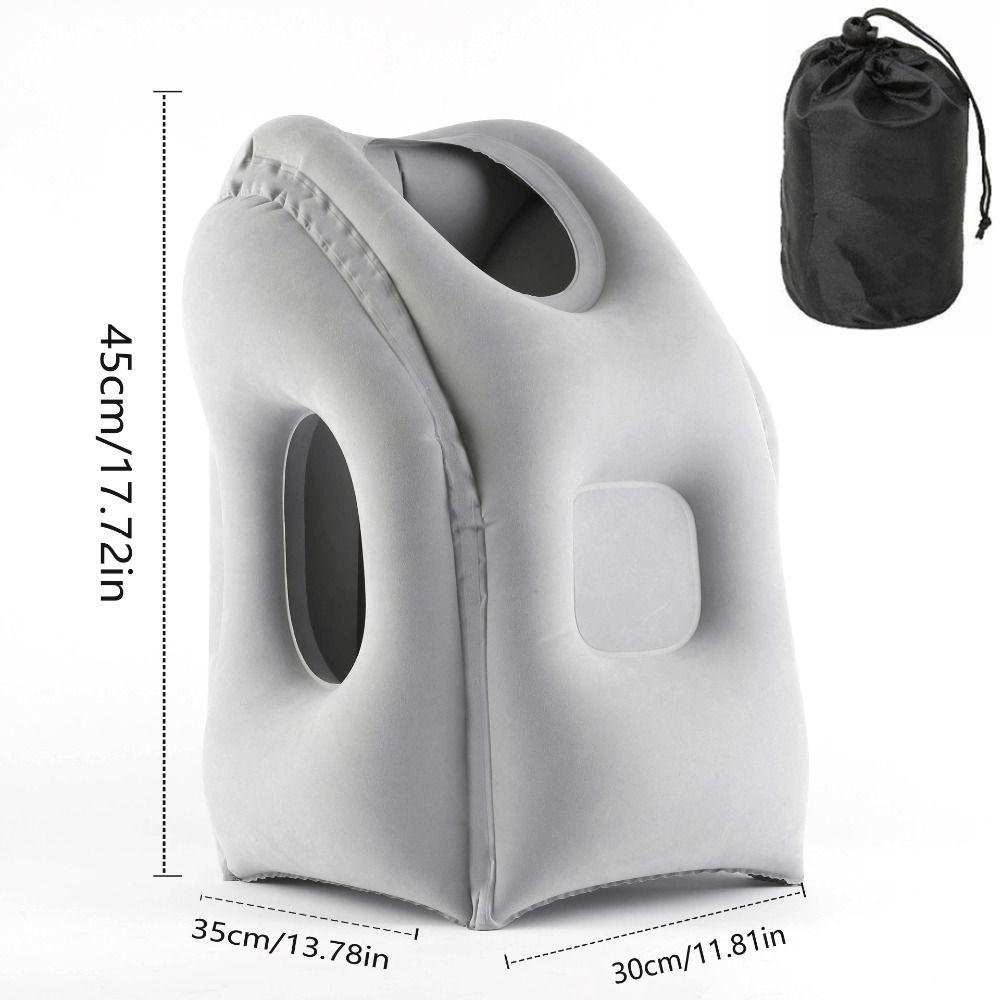 Надувная подушка для сна из ПВХ, воздушная подушка для поддержки головы, дорожная подушка-подголовник, складная подушка для поддержки подбородка.