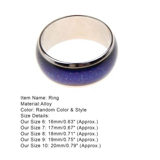 Women Creative Mood Men Changing Finger Temperature Color Ring Jewelry Gift for Party