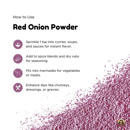 Nairuti Vyutpadan Onion Powder 100 gm | 100% Pure Dehydrated Red Onion for Cooking & Seasoning | Supports Hair Growth & Controls Hair Fall