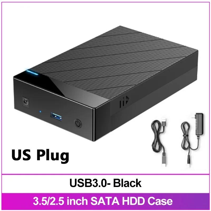 2.5 3.5 inch HDD Case Type-C & USB3.0 Hard Drive Enclosure SATA to USB 3.0 External Hard Drive Reader 22TB Adapter for PC Laptop