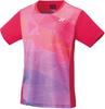 [YONEX] Женская рубашка с коротким рукавом, игровая рубашка, ярко-розовая (122) L