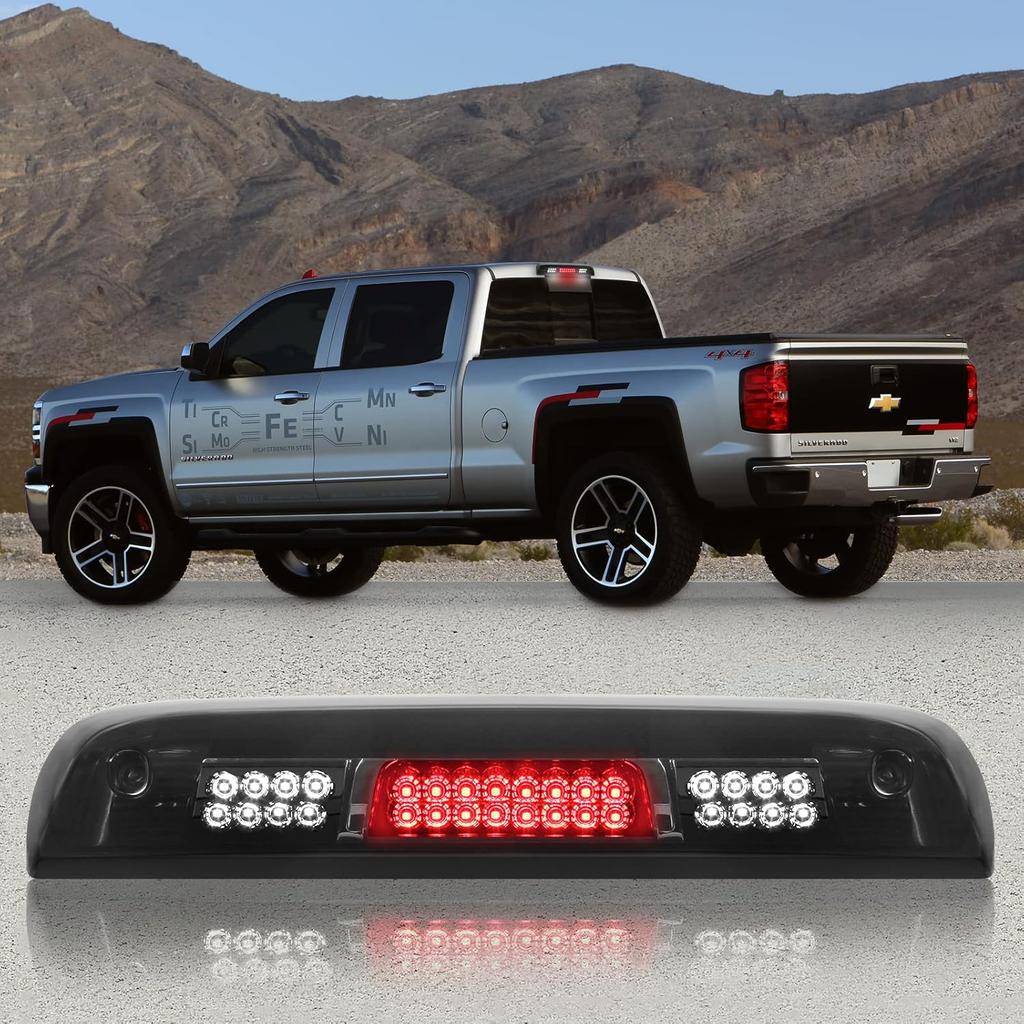 3rd Third Tail Rear Brake Light Replacement For 2009 2010 2011 2012 2013 2014 Ford F-150 Lincoln Mark LT, High Mount Cargo Lamp Waterproof Dual Row
