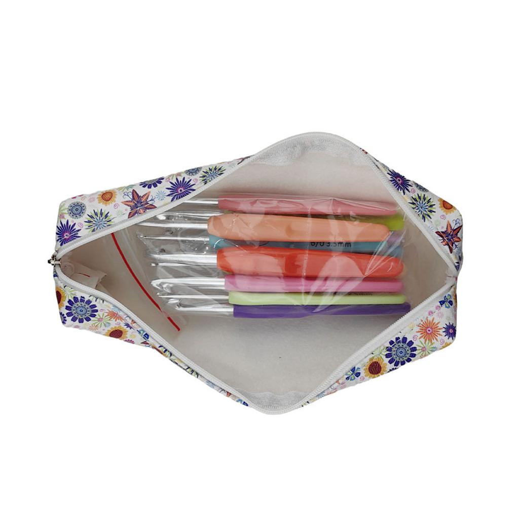 13 шт. Металлический крючок для вязания, крючок для вязания пряжи, эргономичная ручка, набор крючков для вязания, набор крючков