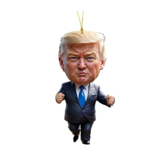 Рождественский подвесной кулон с ремешком, легко подвешивается, уникальный 2D-дизайн, зеркало заднего вида автомобиля