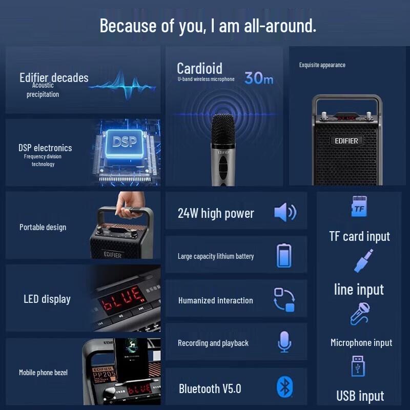 EDIFIER PP205 Portable Bluetooth KTV Speaker