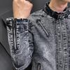 Модные зимние джинсовые куртки для мужчин, верхняя одежда, теплые джинсовые пальто, мужские ретро-узкие джинсовые куртки на молнии, более плотные джинсовые куртки