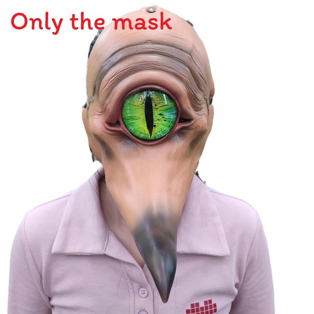 One Eyed Monster With A Long Mouth Monster Latex Mask For Cosplay And Festival Decor