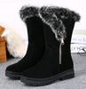 Женская зимняя обувь женские ботинки среднего размера новые двухцветные модные повседневные модные плоские теплые женские зимние ботинки бесплатная доставка j