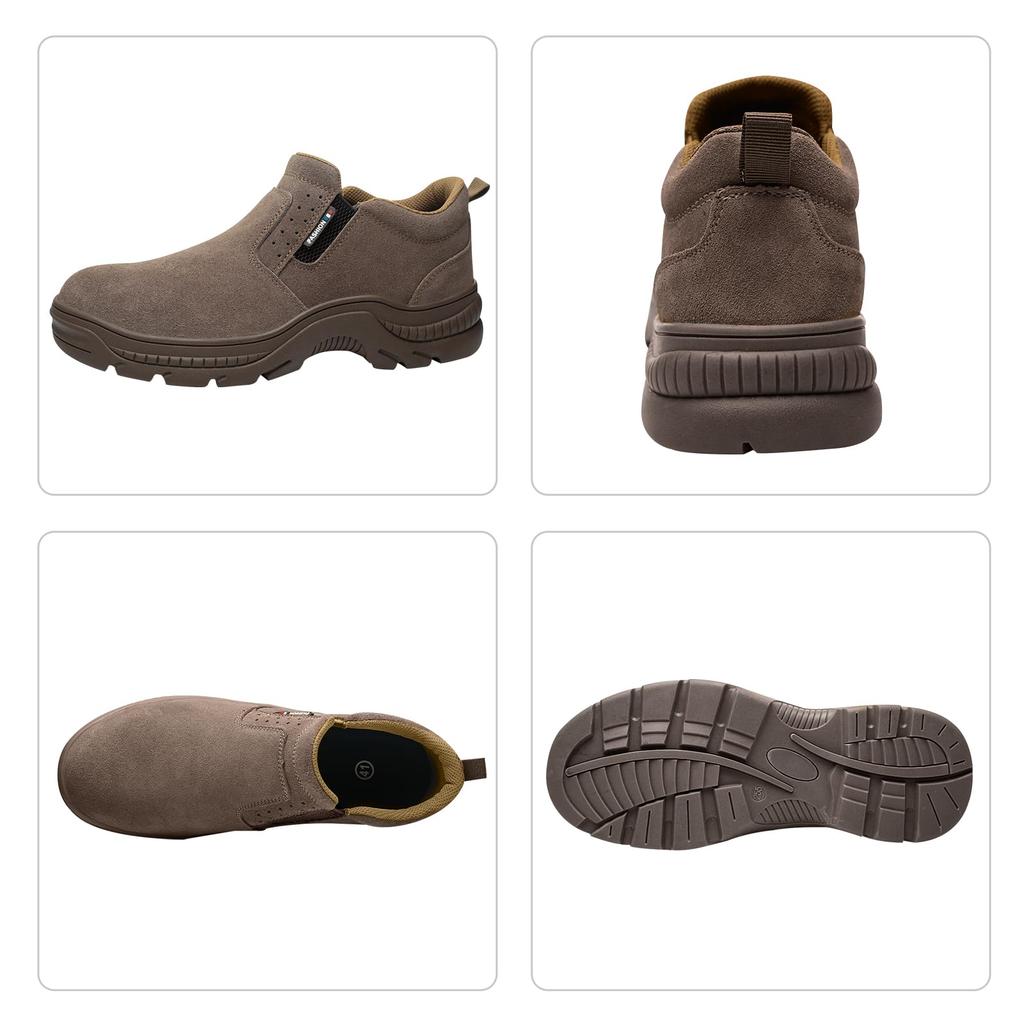 PAFHL Safety Work Shoes with Steel Toe Sizes Size Men's Shoes, Cap, Anti-Slip, Nail-Punching Protection, Water-Repellent, Lightweight, Breathable,