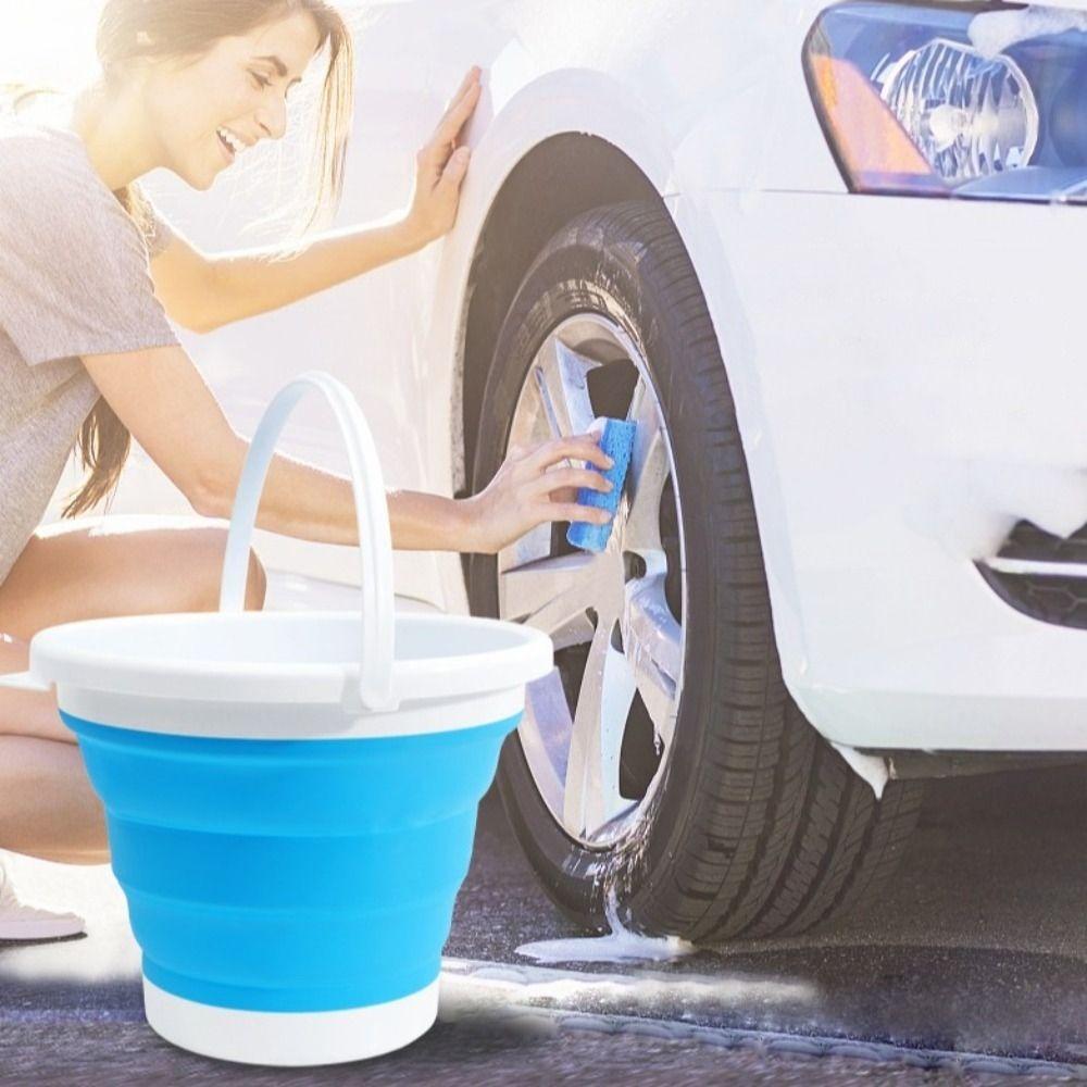 Water Storage Portable Folding Bucket 5/10L Kitchen Camp Bucket The Songkran Festival