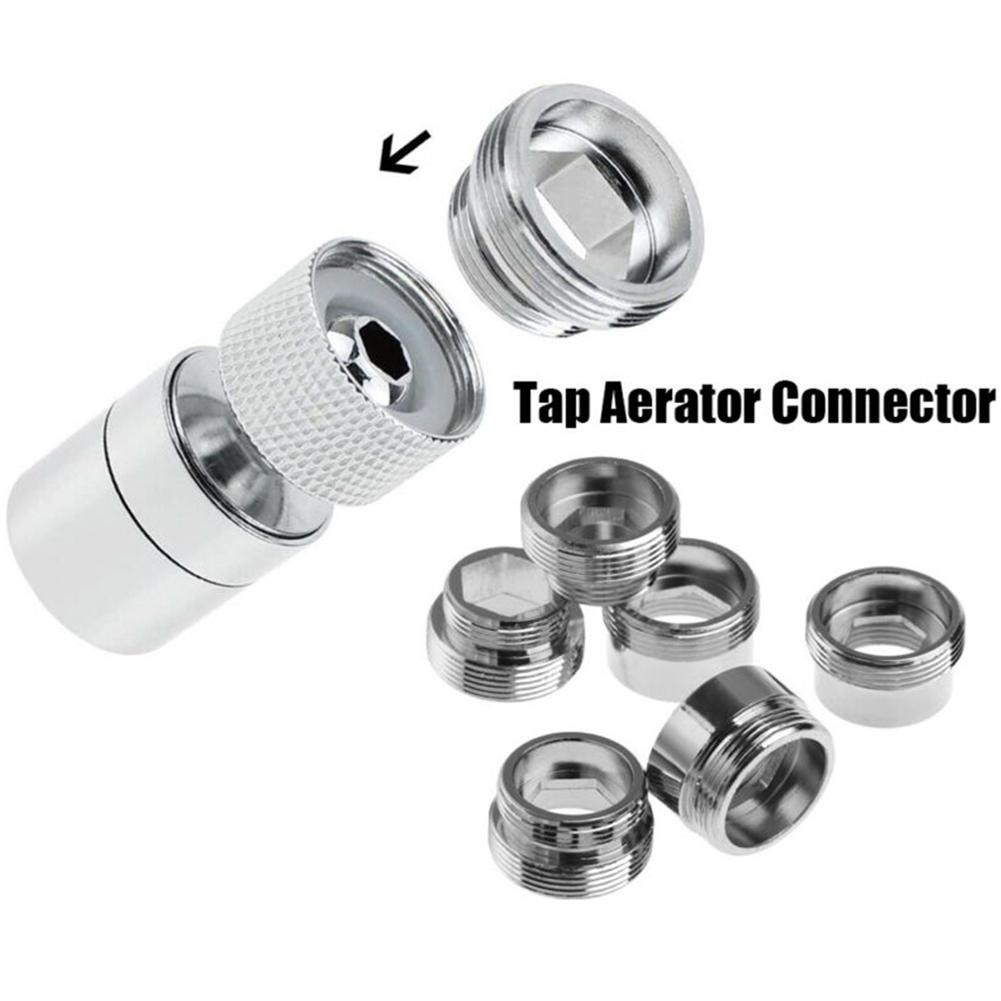 Faucet Adaptor Tap Aerator Connector +2 Gasket Brass Easy To Install Kitchen