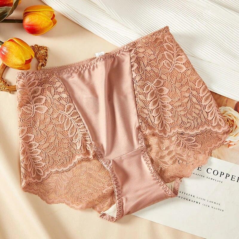 Сексуальные женские трусики с высокой талией, кружевные большие размеры, хлопковые нижние женские трусы, удобное дышащее качественное нижнее белье, женское