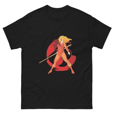 Футболка ThunderCats Cheetara, Классический мультяшный персонаж, Черная футболка ThunderCats