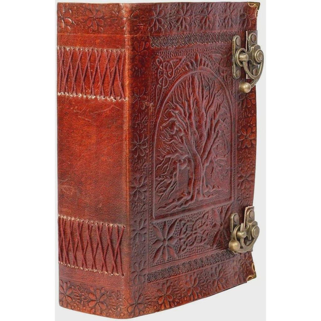 Embossed Tree of Life Leather Journal: , Vintage Style