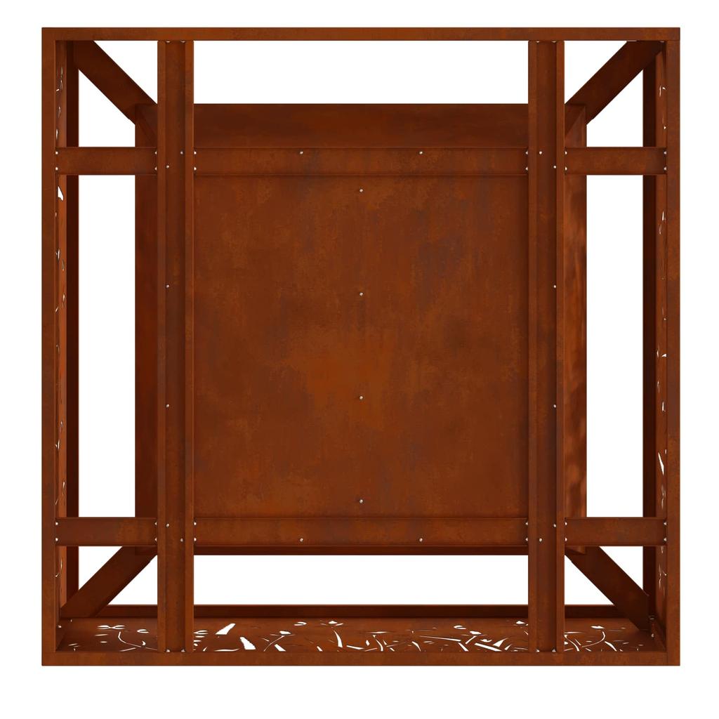 Fire Pit Brown 80 x 80 x 30 cm Weatherproof Steel