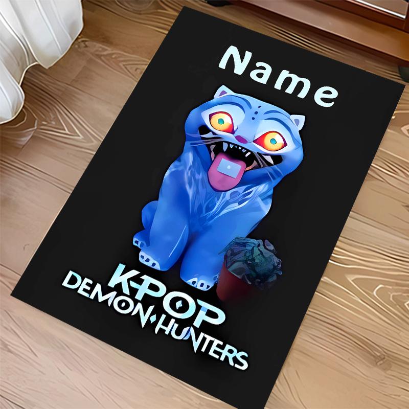 Custom personalization Kpop Demon Hunters Print Area Rug - Soft, Washable Non-Slip Indoor Mat,Living Room,Home&Office Decorative Rug