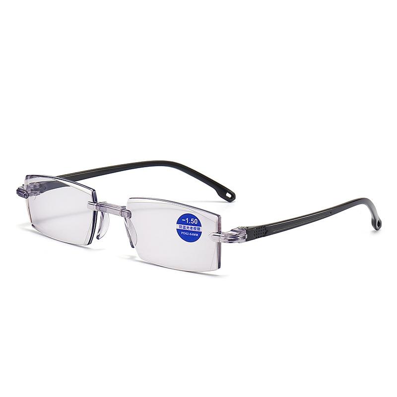 Безободковые бифокальные прогрессивные очки для чтения для мужчин и женщин, для близи и дали, очки с защитой от синего света, винтажные рецептурные очки