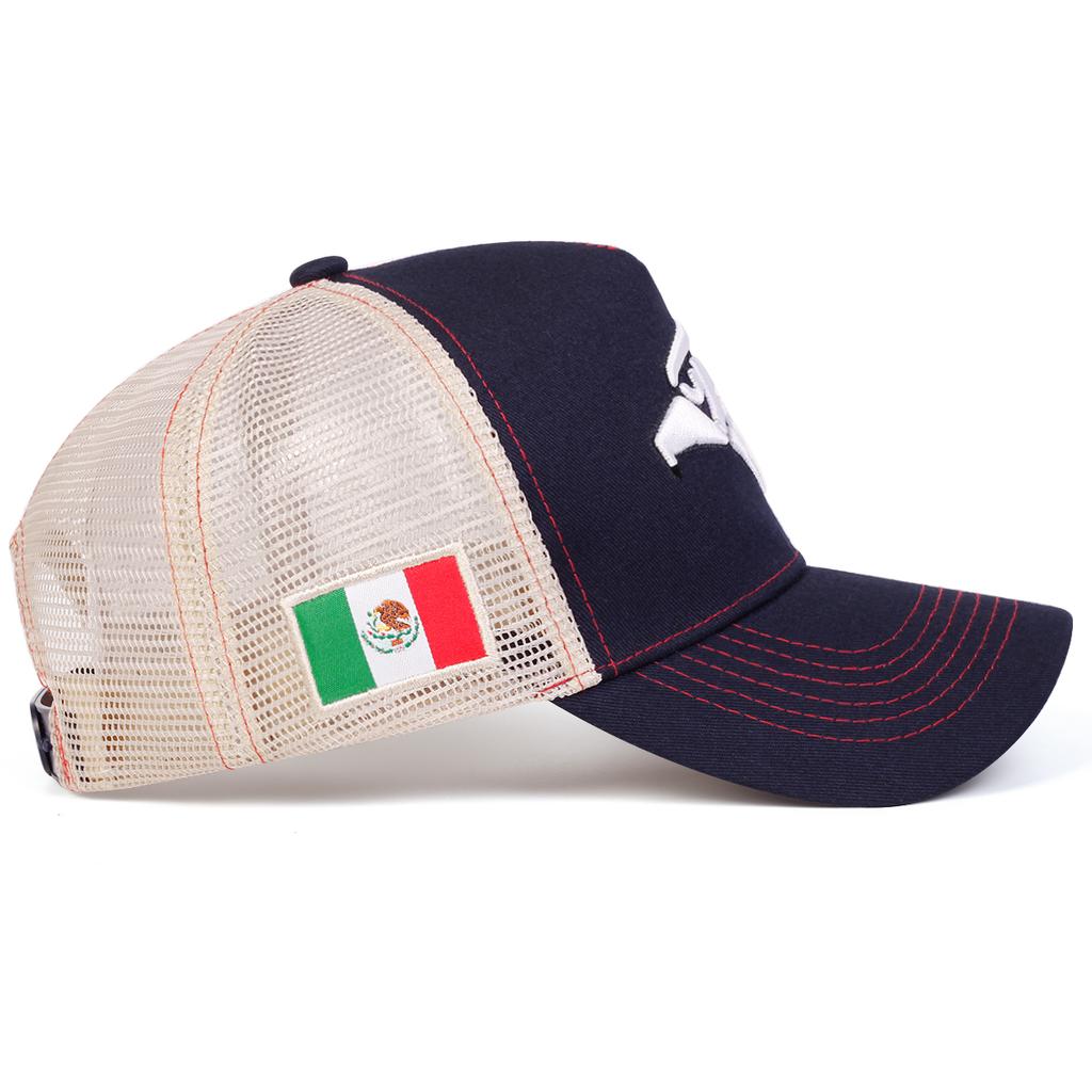 Мужская бейсболка с вышивкой мексиканского орла, сетчатая шляпа, уличная регулируемая солнцезащитная шляпа для отдыха, весна, осень, путешествия, туризм, пляжный отдых