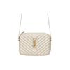Ysl Lou Iconic Металлический Логотип Стеганая Кожаная Сумка-Камера Женская Сумка на Плечо Мягкий Кремовый 761554-DV707-9207