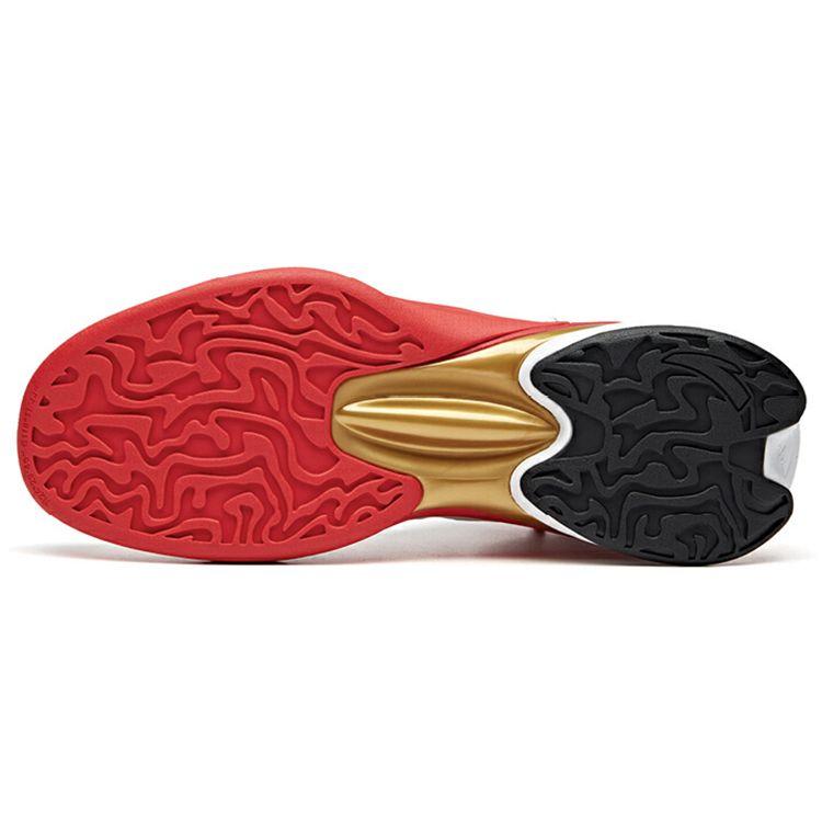 Anta UFO 2nd Generation Durable Non-Slip High-Top Basketball Shoes Men Sneakers White Red 112011608-5