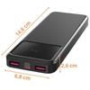 Внешний аккумулятор 20000 мАч USB USB-C micro-USB Быстрая зарядка светодиодный экран Phonillico®