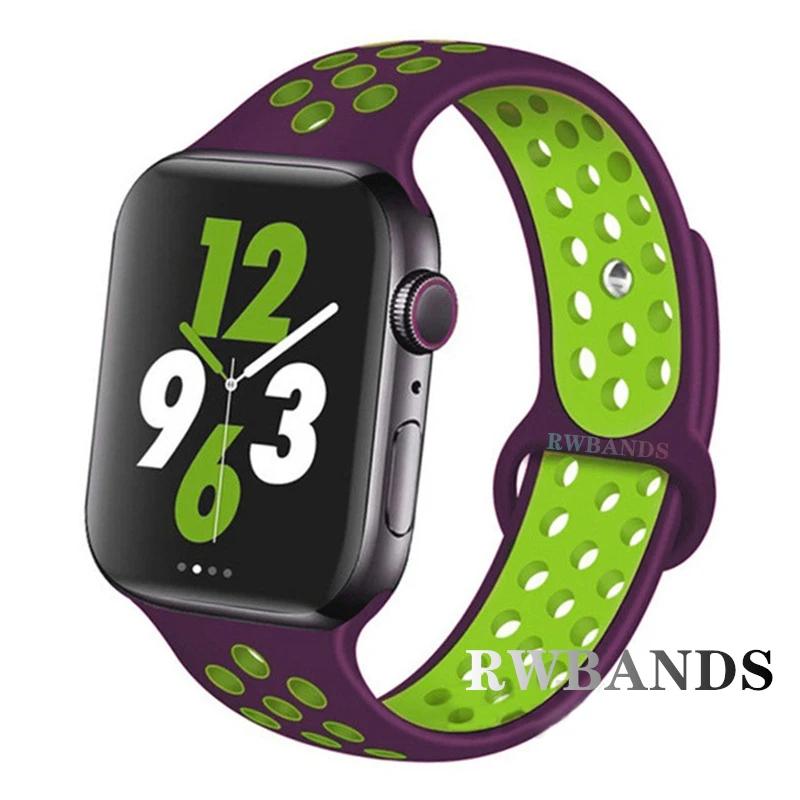 Спортивный ремешок для Apple Watch Band 46 мм 44 мм 40 мм 42-38-41 мм 45 мм Дышащий браслет iWatch Series 10 9 8 7 6 SE 5 3 Ultra 2 49 мм