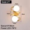 Indoor LED Wall Lights for Bedside Bedroom LED Wall Lamps Wall Sconce Black Gold  for Corridor Aisle Foyer Interior Lighting