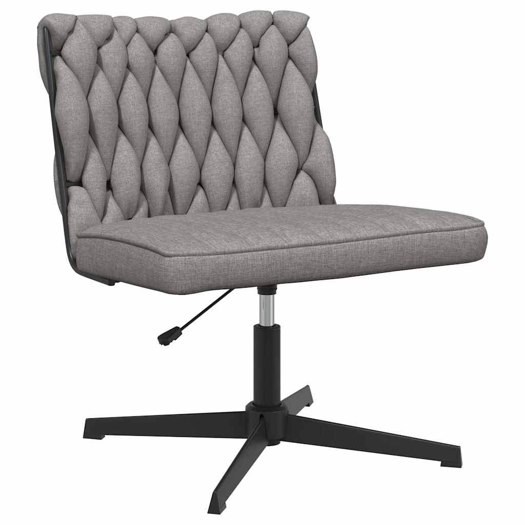 Office Chair Swivel Light Grey Fabric