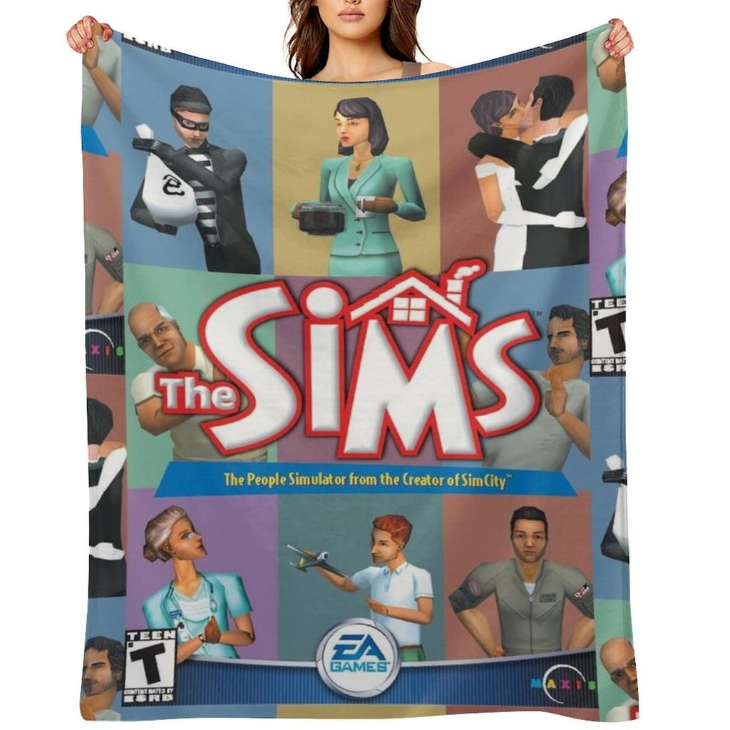 Плед с изображением обложки Sims 1 Зимние кровати Теплый Роскошный плед Декоративные пледы