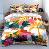 Tropical Plant Colorful Print Bedding Duvet Cover Set Duvet Cover Pillowcases (1 * Duvet Cover 2 * Pillowcases, without duvet insert)