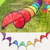 1.6m Colorful Pinwheel Tent Flag: Rainbow Wind Streamer & Rotating Wind Sock with Seven-Color Hanging Rope