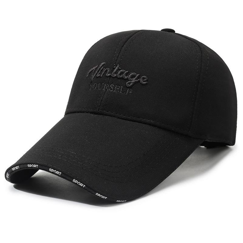 Baseball caps men and women spring and summer extended brim embroidered letter cap sun visor stair cloth sun hat